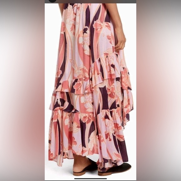 Free people bring back the summer maxi tiered high low skirt - Picture 14 of 15